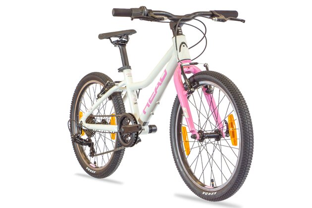 Dětské dívčí kolo HEAD VIANA Light 20" WHITE/PINK 2026 SHIMANO 1x7/váha 7.6 kg