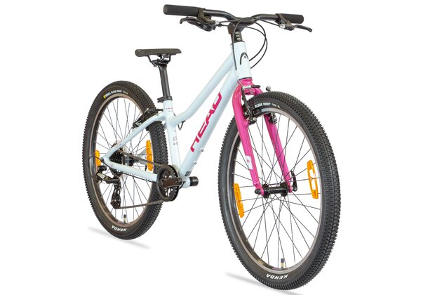 Dětské dívčí kolo HEAD VIANA Light 24" WHITEmetal/PINK 2026 SHIMANO 1x8/váha 9.3 kg
