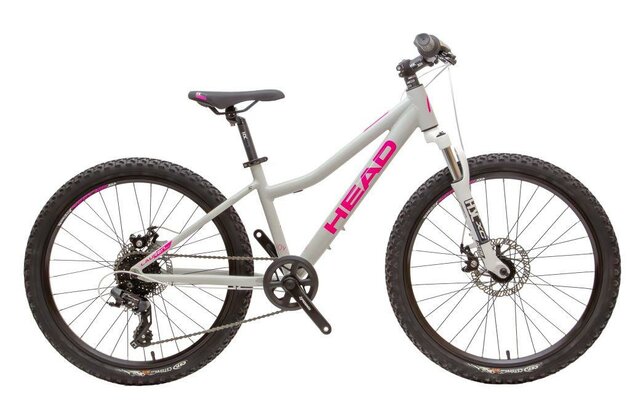 Dětské dívčí kolo HEAD Lauren 2.0 24"grey/pink 2024 S-RIDE 1x8 