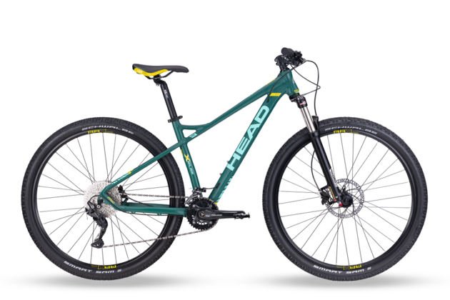 Dámské horské kolo HEAD X-Rubi JOY-LADY 29" darkgreen/matt 2024 DEORE - DEORE 2x10, vzduchová vidlice s lock outem  